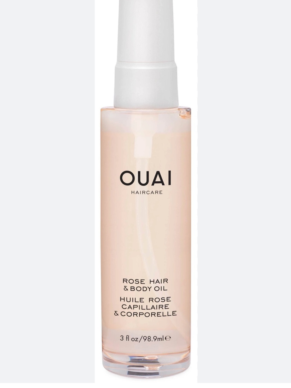OUAI Rose Hair & Body Oil — Pale Peach Bottle